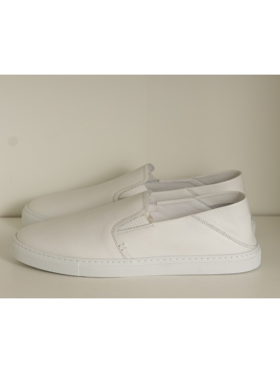 GREATS Reign Slip On Blanco White Leather Sneakers Shoes Men 10.5 main image 5